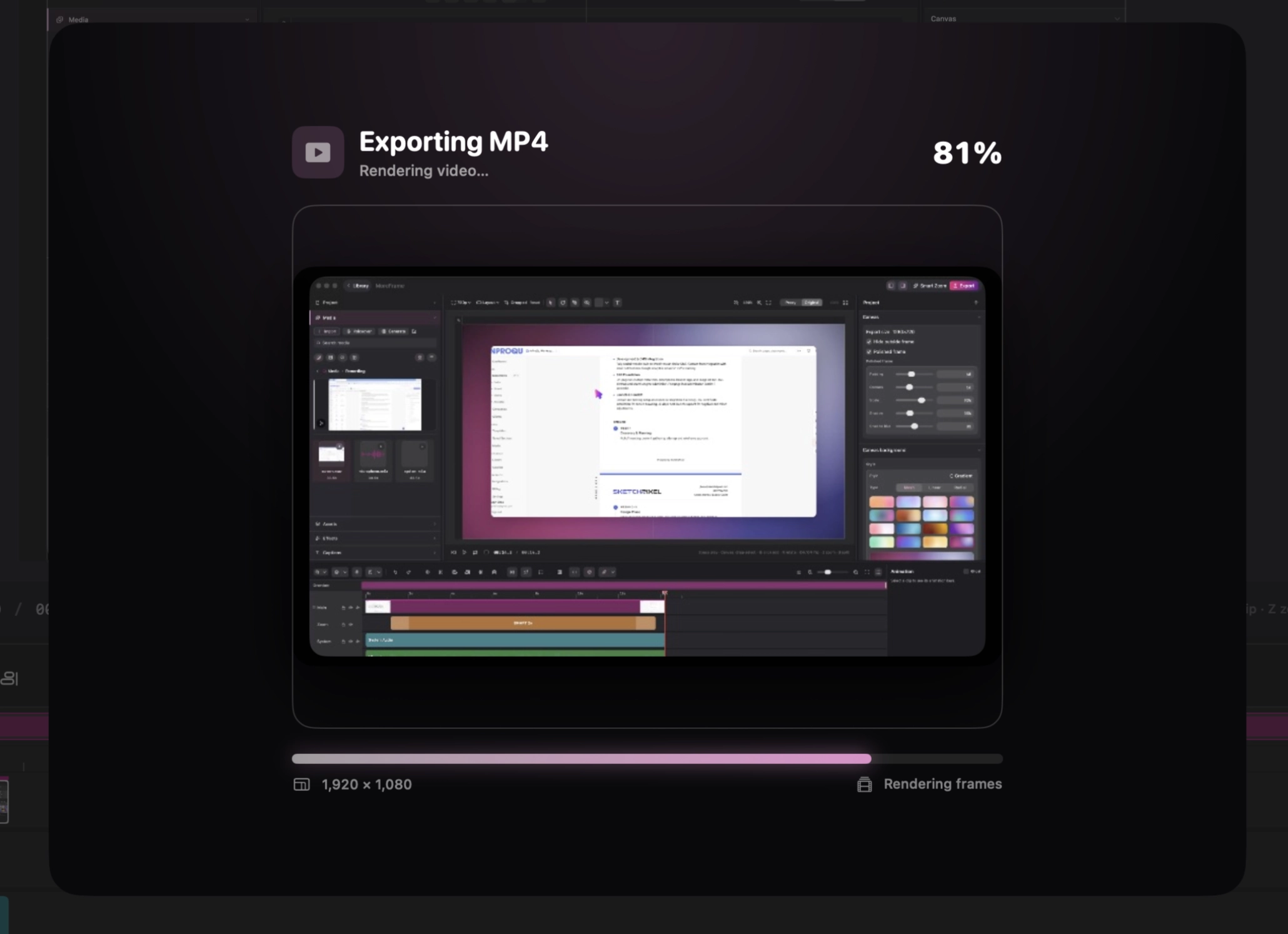 Canvas and export